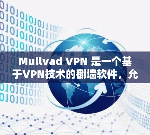 Mullvad VPN 是一个基于VPN技术的翻墙软件，允许用户访问互联网的同时进行网络翻墙，但并不是专门的VPN服务。如果你指的是一个专门用于隐私保护的VPN推荐，以下是几个推荐