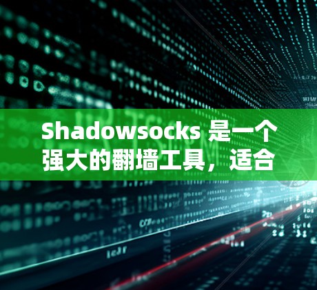 Shadowsocks 是一个强大的翻墙工具,适合各种用户需求。以下是对Shadowsocks 和其代理工具的详细介绍 Shadowsocks 是一个强大的翻墙工具,适合各种用户需求。以下是对Shadowsocks 和其代理工具的详细介绍
