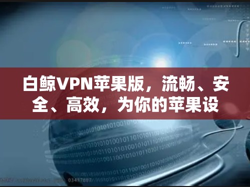 白鲸VPN苹果版,流畅、安全、高效,为你的苹果设备带来完美VPN体验 白鲸VPN苹果版,流畅、安全、高效,为你的苹果设备带来完美VPN体验