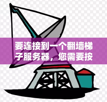 要连接到一个翻墙梯子服务器，您需要按照以下步骤进行