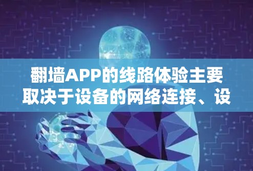 翻墙APP的线路体验主要取决于设备的网络连接、设备适配情况、设备的配置设置以及使用过程中的操作问题。以下是一些可能遇到的问题及解决方案